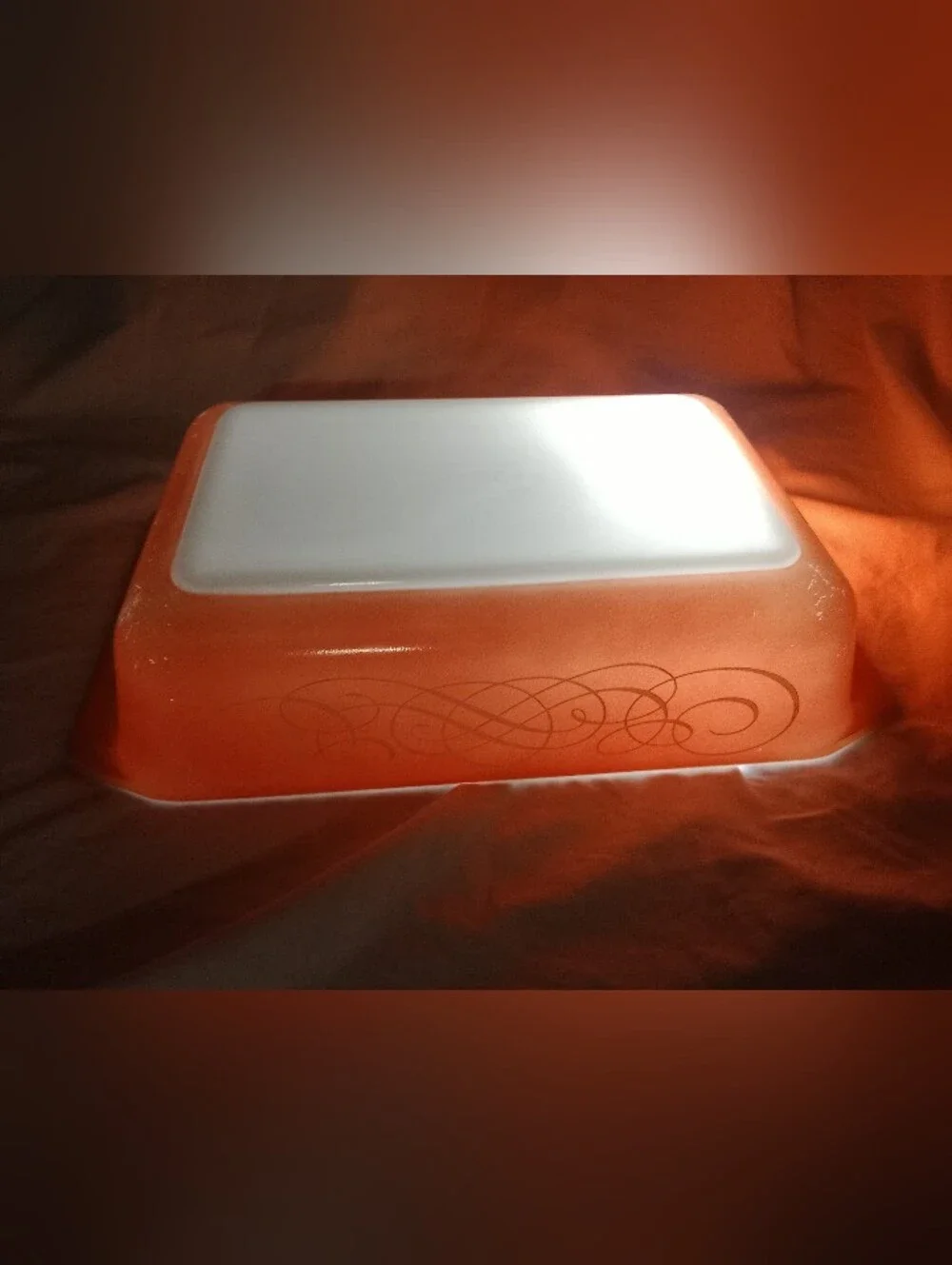 Vintage Pyrex Pink Scroll 2 Qt Casserole Dish With Lid